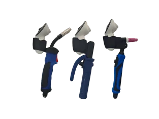Custom VR welding torches used in the WeldVR simulator to replicate real welding movements and technique.